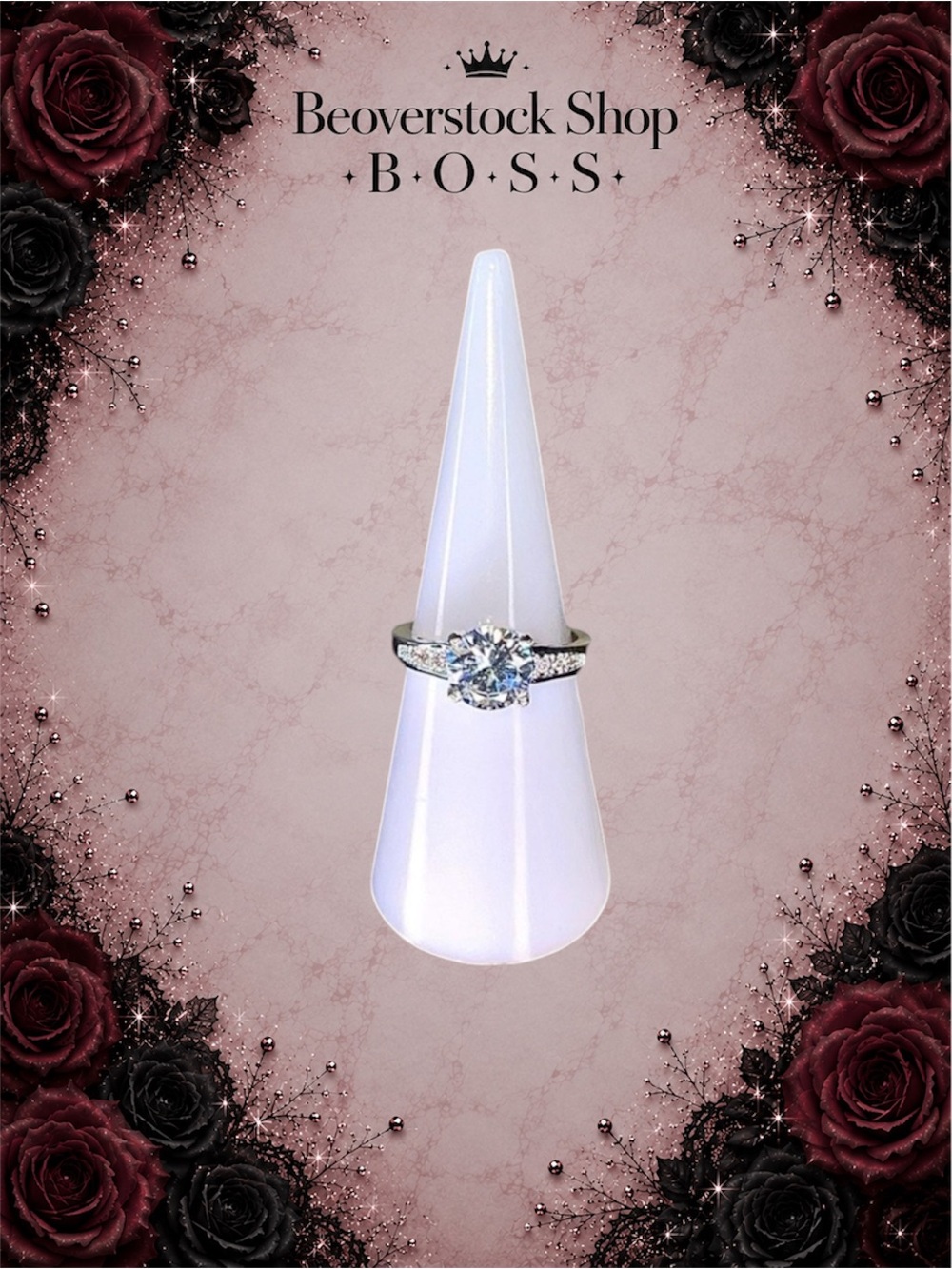 New Exclusively Fancy Solitaire Cut Sterling Silver .925 AAA CZ Ring - Szie 6